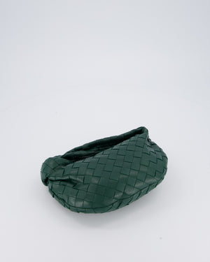 Bottega Veneta Forrest Green Mini Jodie Bag in Intrecciato Calfskin Leather with Gold Hardware