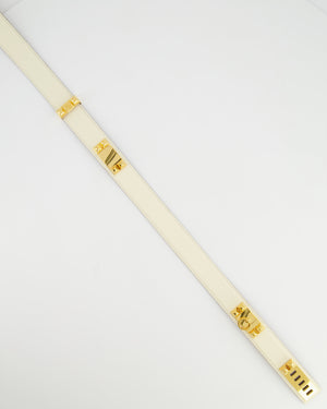 Hermès Collier de Chien 32 Leather Belt in Nata Epsom Leather with Gold Hardware Size 80 RRP £2,570
