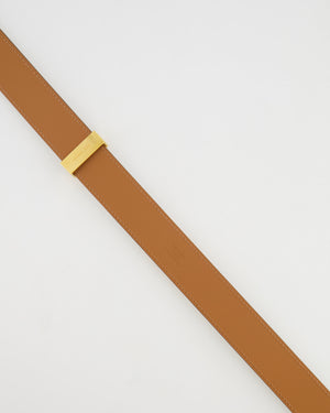 Hermès Collier de Chien 32 Leather Belt in Nata Epsom Leather with Gold Hardware Size 80 RRP £2,570