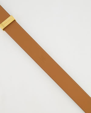 Hermès Collier de Chien 32 Leather Belt in Nata Epsom Leather with Gold Hardware Size 80 RRP £2,570