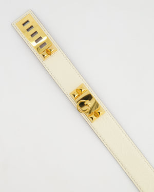 Hermès Collier de Chien 32 Leather Belt in Nata Epsom Leather with Gold Hardware Size 80 RRP £2,570