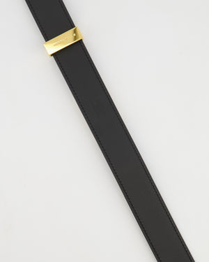 Hermès Collier de Chien 32 Belt in Black Epsom Leather with Gold Hardware Size 85 RRP £2,570