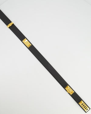 Hermès Collier de Chien 32 Belt in Black Epsom Leather with Gold Hardware Size 85 RRP £2,570