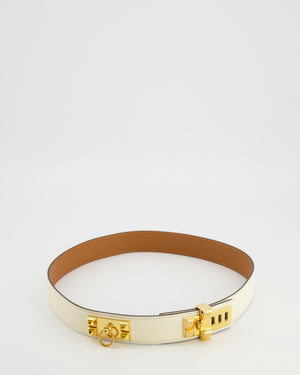Hermès Collier de Chien 32 Leather Belt in Nata Epsom Leather with Gold Hardware Size 80 RRP £2,570