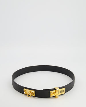 Hermès Collier de Chien 32 Belt in Black Epsom Leather with Gold Hardware Size 85 RRP £2,570