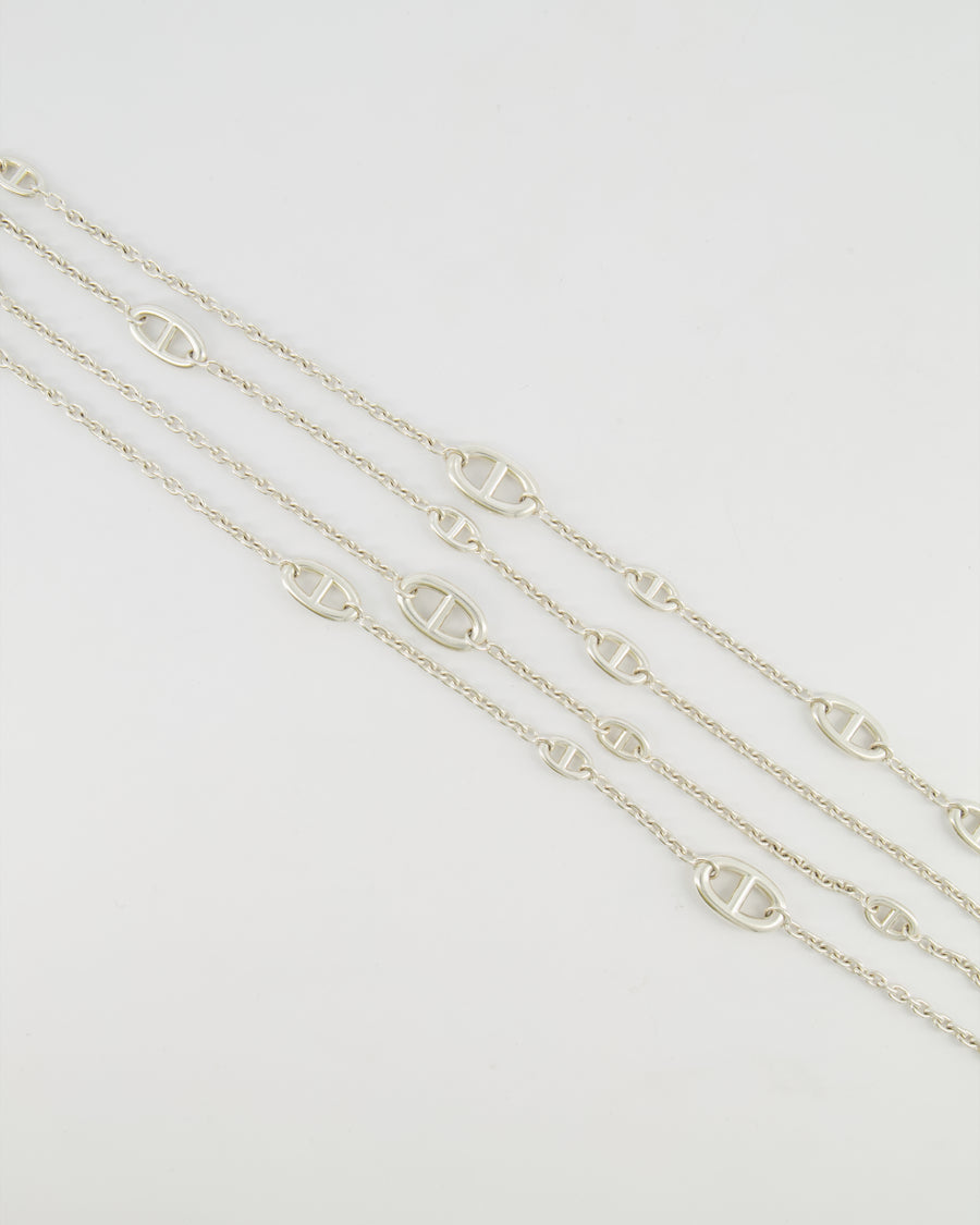 Hermès Silver Farandole Long Necklace 160