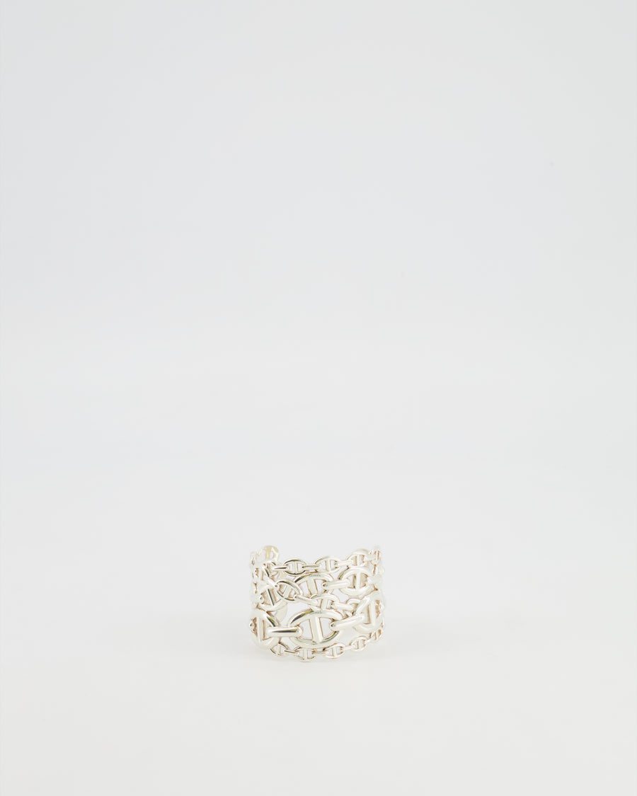 Hermès Chaine D'ancre Enchaînée Cuff Bracelet in Silver Size Small RRP £2,950