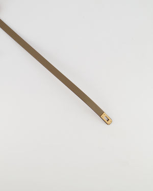 Hermès Mini Kelly Choker Necklace in Etoupe Swift Leather with Rose Gold Hardware RRP £465