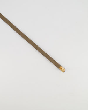 Hermès Mini Kelly Choker Necklace in Etoupe Swift Leather with Rose Gold Hardware RRP £465