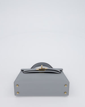 *RARE* Hermès Mini Kelly II 20 Bag in Gris Pantin Epsom Leather with Permabrass Hardware