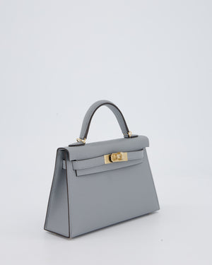 *RARE* Hermès Mini Kelly II 20 Bag in Gris Pantin Epsom Leather with Permabrass Hardware