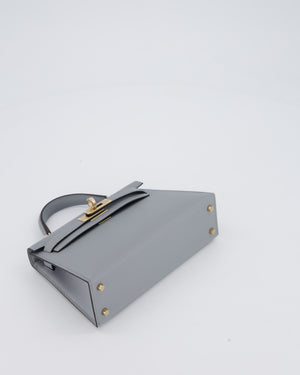 *RARE* Hermès Mini Kelly II 20 Bag in Gris Pantin Epsom Leather with Permabrass Hardware