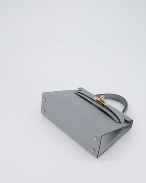 *RARE* Hermès Mini Kelly II 20 Bag in Gris Pantin Epsom Leather with Permabrass Hardware