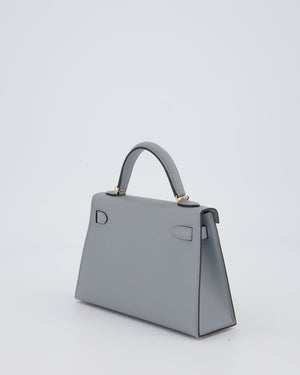 *RARE* Hermès Mini Kelly II 20 Bag in Gris Pantin Epsom Leather with Permabrass Hardware