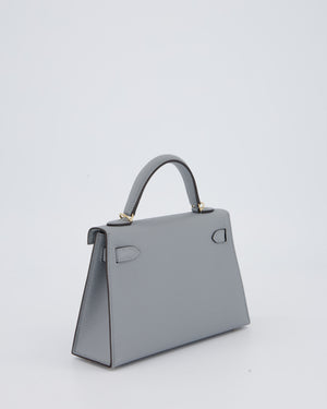 *RARE* Hermès Mini Kelly II 20 Bag in Gris Pantin Epsom Leather with Permabrass Hardware