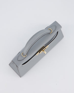 *RARE* Hermès Mini Kelly II 20 Bag in Gris Pantin Epsom Leather with Permabrass Hardware