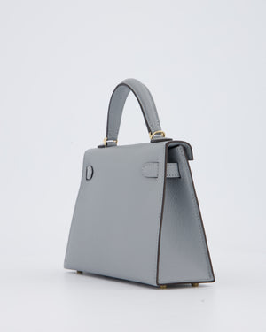*RARE* Hermès Mini Kelly II 20 Bag in Gris Pantin Epsom Leather with Permabrass Hardware