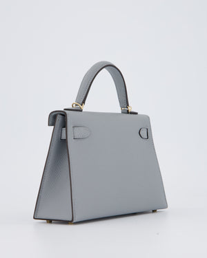 *RARE* Hermès Mini Kelly II 20 Bag in Gris Pantin Epsom Leather with Permabrass Hardware