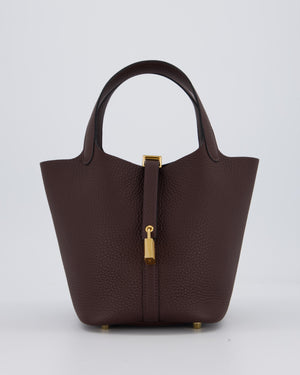 Hermès Picotin Lock 18 Bag in Rouge Sellier Clemence Leather with Gold Hardware