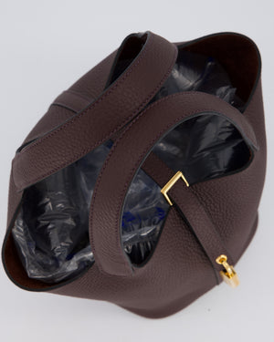 Hermès Picotin Lock 18 Bag in Rouge Sellier Clemence Leather with Gold Hardware