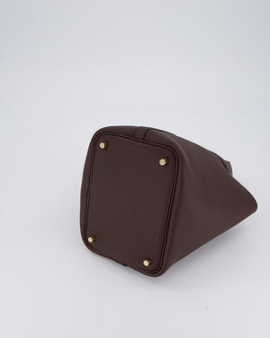 Hermès Picotin Lock 18 Bag in Rouge Sellier Clemence Leather with Gold Hardware