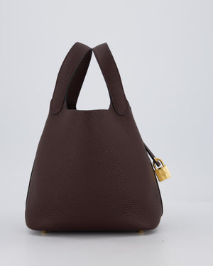 Hermès Picotin Lock 18 Bag in Rouge Sellier Clemence Leather with Gold Hardware