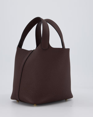 Hermès Picotin Lock 18 Bag in Rouge Sellier Clemence Leather with Gold Hardware
