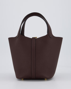 Hermès Picotin Lock 18 Bag in Rouge Sellier Clemence Leather with Gold Hardware