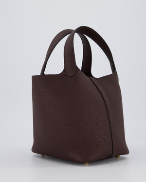 Hermès Picotin Lock 18 Bag in Rouge Sellier Clemence Leather with Gold Hardware