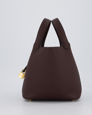 Hermès Picotin Lock 18 Bag in Rouge Sellier Clemence Leather with Gold Hardware