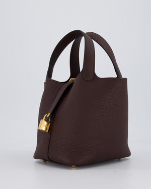 Hermès Picotin Lock 18 Bag in Rouge Sellier Clemence Leather with Gold Hardware