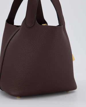 Hermès Picotin Lock 18 Bag in Rouge Sellier Clemence Leather with Gold Hardware