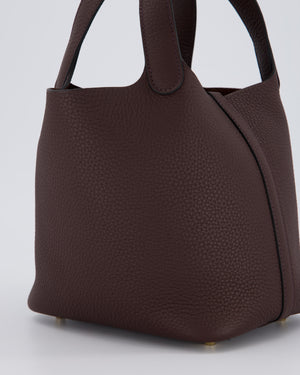Hermès Picotin Lock 18 Bag in Rouge Sellier Clemence Leather with Gold Hardware