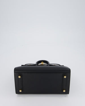 Hermès Birkin 25 Sellier Bag in Noir Epsom Leather with Gold Hardware