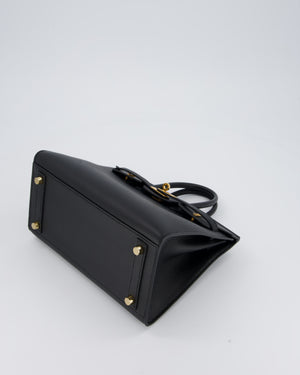 Hermès Birkin 25 Sellier Bag in Noir Epsom Leather with Gold Hardware