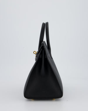 Hermès Birkin 25 Sellier Bag in Noir Epsom Leather with Gold Hardware