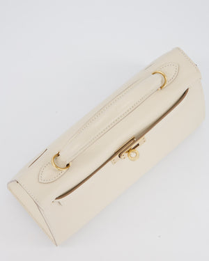 *RARE* Hermès HSS Kelly 25 Sellier Bag in Verso Craie and Jaune Ambre Epsom Leather with Permabrass&nbsp; Hardware