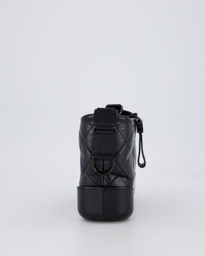 Chanel Black Small Gabrielle Bag in Calfskin Leather With So Black Hardware