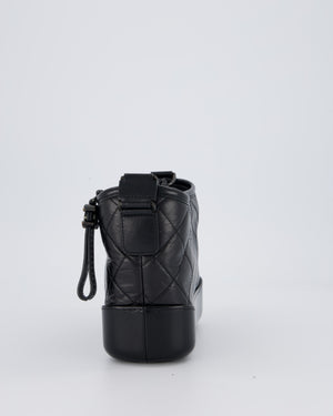 Chanel Black Small Gabrielle Bag in Calfskin Leather With So Black Hardware