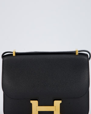 Hermès Constance III 18 Bag in Noir Epsom Leather with Gold Hardware