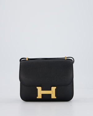 Hermès Constance III 18 Bag in Noir Epsom Leather with Gold Hardware