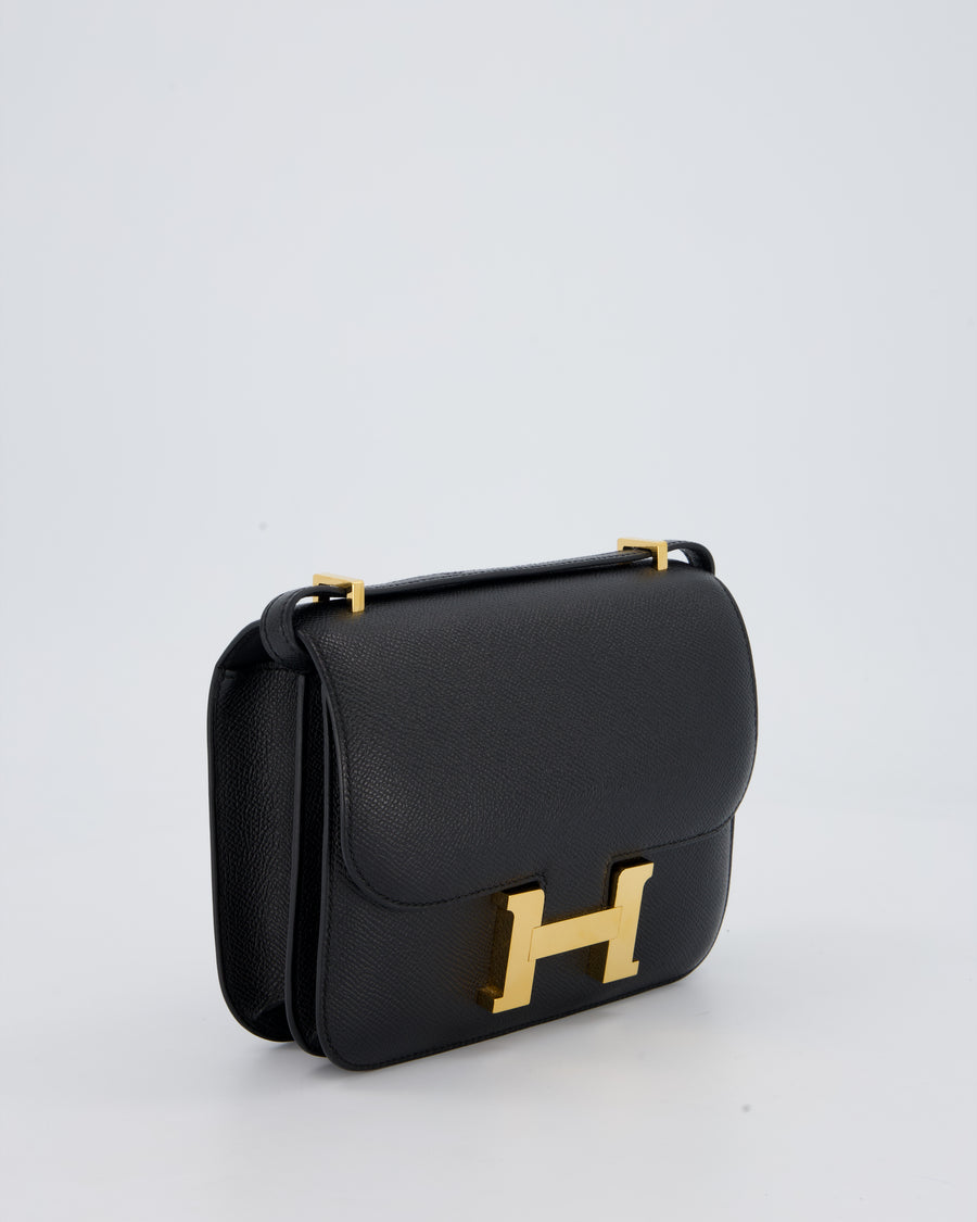 Hermès Constance III 18 Bag in Noir Epsom Leather with Gold Hardware