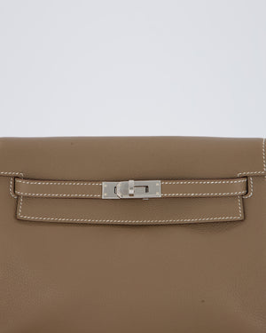 Hermès Kelly Danse Bag in Etoupe and Beton Togo Leather with Palladium Hardware