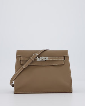 Hermès Kelly Danse Bag in Etoupe and Beton Togo Leather with Palladium Hardware