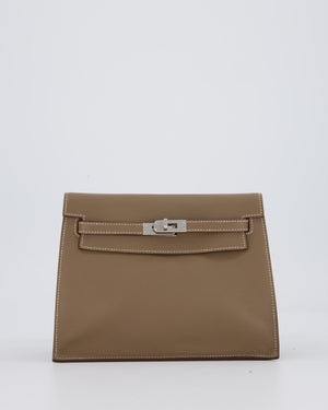Hermès Kelly Danse Bag in Etoupe and Beton Togo Leather with Palladium Hardware