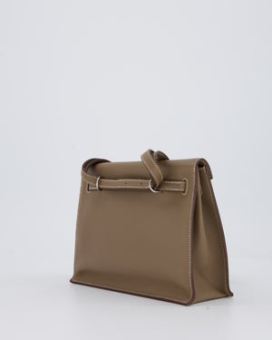 Hermès Kelly Danse Bag in Etoupe and Beton Togo Leather with Palladium Hardware