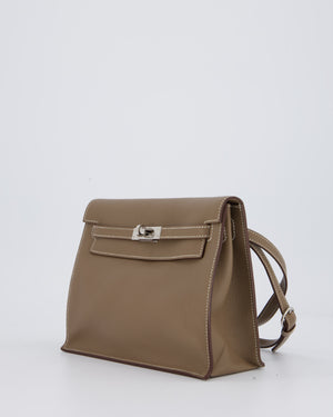 Hermès Kelly Danse Bag in Etoupe and Beton Togo Leather with Palladium Hardware