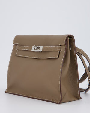Hermès Kelly Danse Bag in Etoupe and Beton Togo Leather with Palladium Hardware