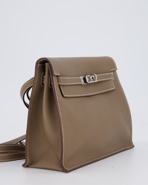 Hermès Kelly Danse Bag in Etoupe and Beton Togo Leather with Palladium Hardware