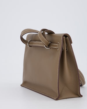 Hermès Kelly Danse Bag in Etoupe and Beton Togo Leather with Palladium Hardware